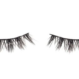 A pair of fake eyelashes on top of each other.