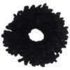 Black volumizer scrunchie for creating fuller ponytails and buns.