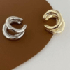 AloumbaBelle minimalist ear cuffs in gold and silver tones, no piercing needed.