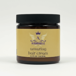 4 oz jar of Aloumbabelle Amazing Hair Cream for hydration and styling