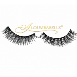 Dream lash style 102 displayed out of packaging with protective watermark logo