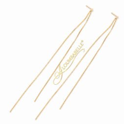 Sleek Gold Cascade Dual Chain Earrings