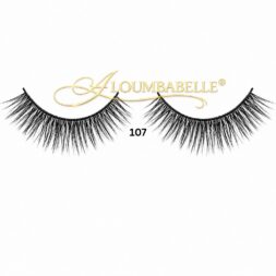 Zaka lash style 107 false lashes with protective watermark logo on white background