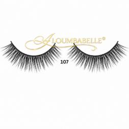 Zaka lash style 107 false lashes with protective watermark logo on white background
