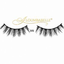 Zine lash style 101 false lashes with protective watermark logo on white background