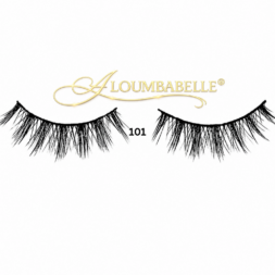 Zine lash style 101 false lashes with protective watermark logo on white