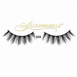 Zulie lash style 108 false lashes with protective watermark logo on white background