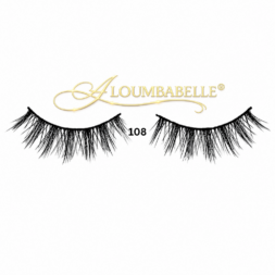 Zulie lash style 108 false lashes with protective watermark logo on white background